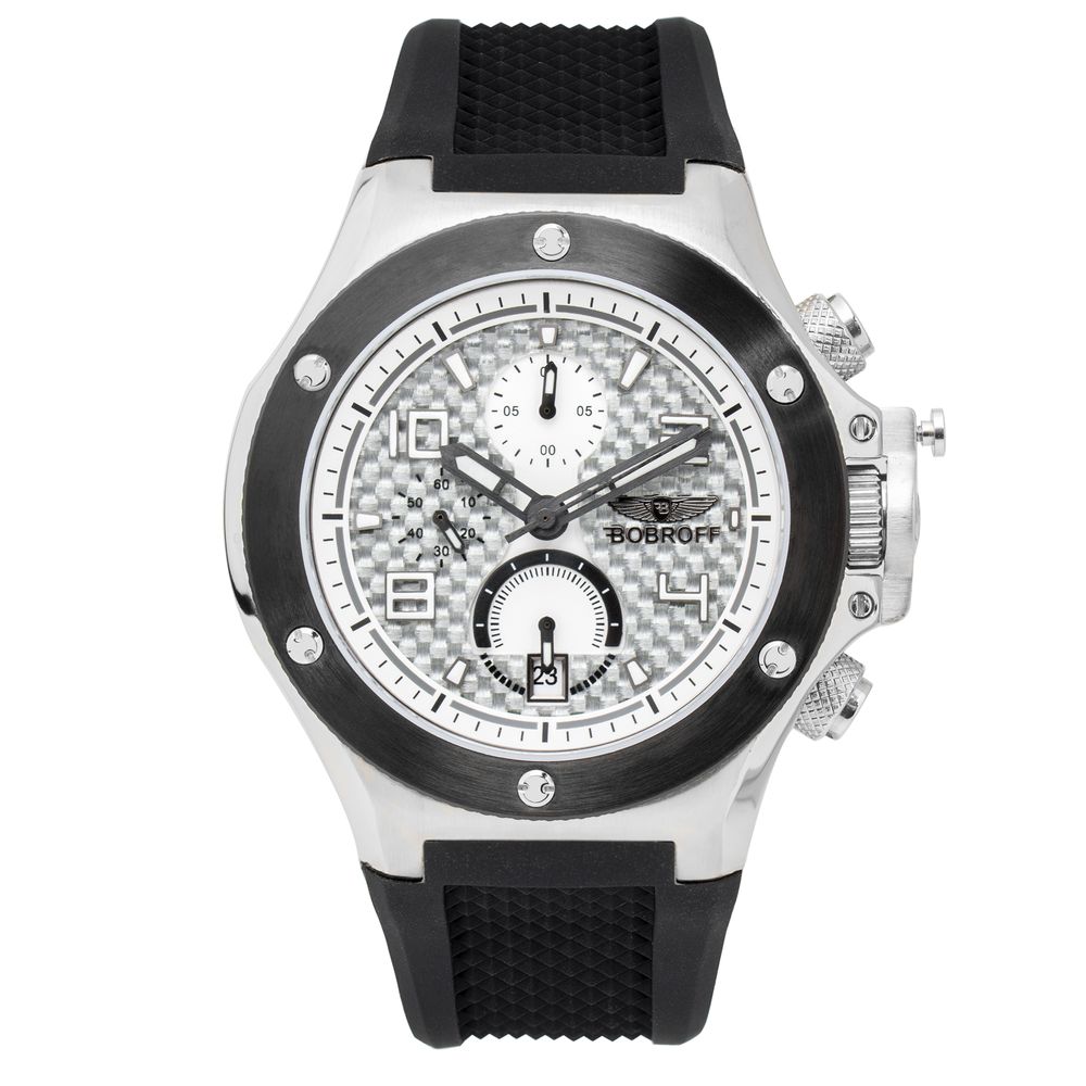 Bobroff Black Rubber Watch - Sophisticated Timepiece Elegance