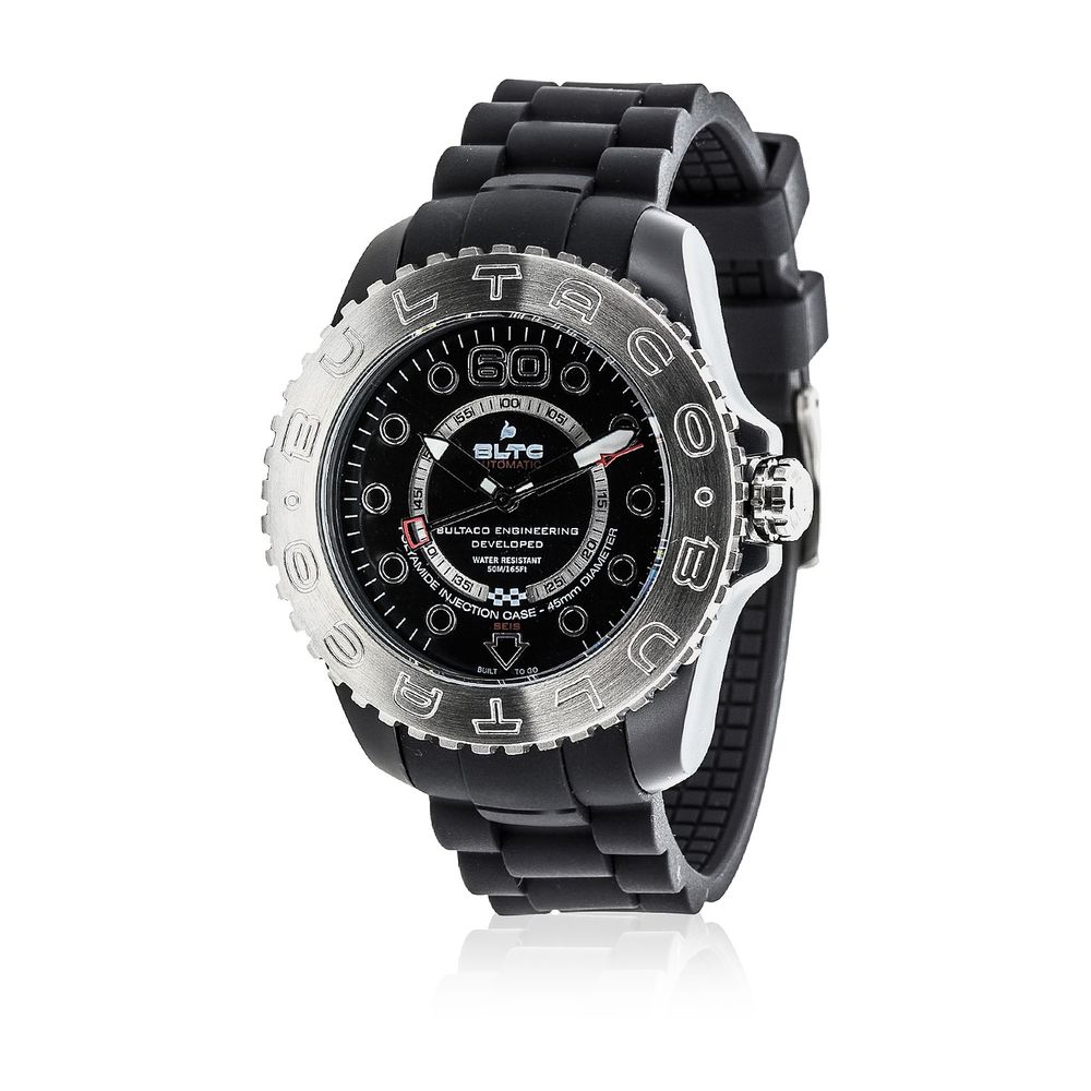 Bultaco Black Silicone Watch: Sophisticated Timepiece Elegance