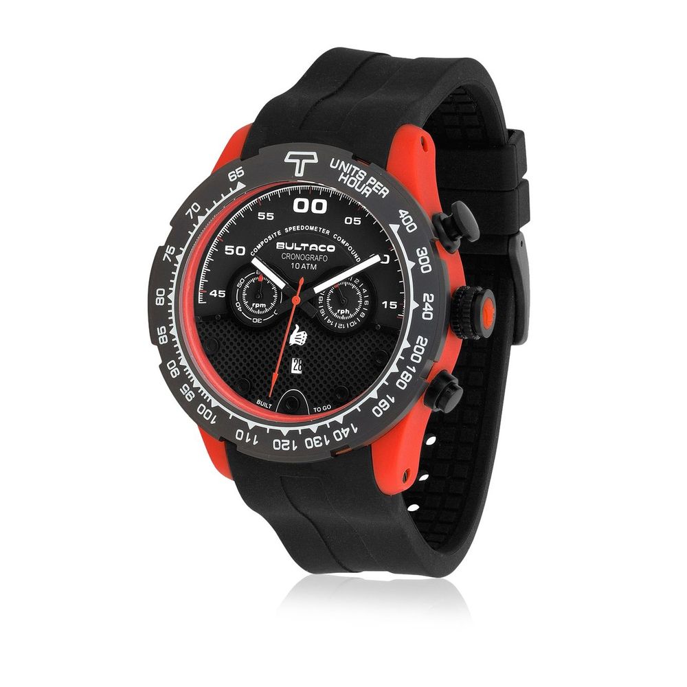 Bultaco Black Rubber Watch - Timeless Elegance Redefined