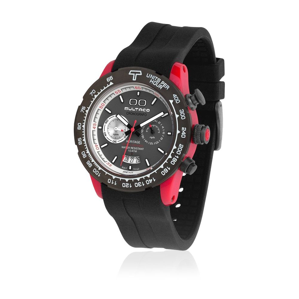 Bultaco Black Rubber Watch - Timeless Elegance Redefined