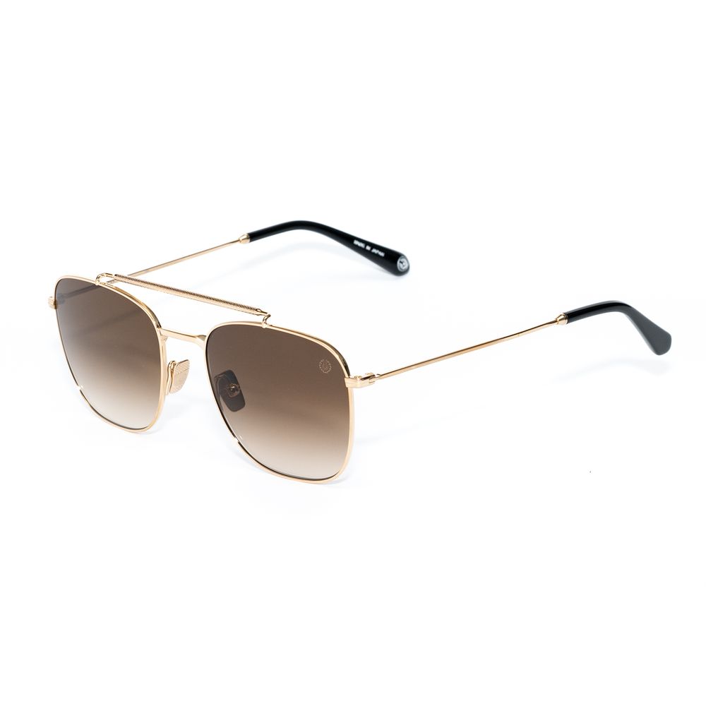 Belstaff Gold Titanium Sunglasses with Timeless Elegance