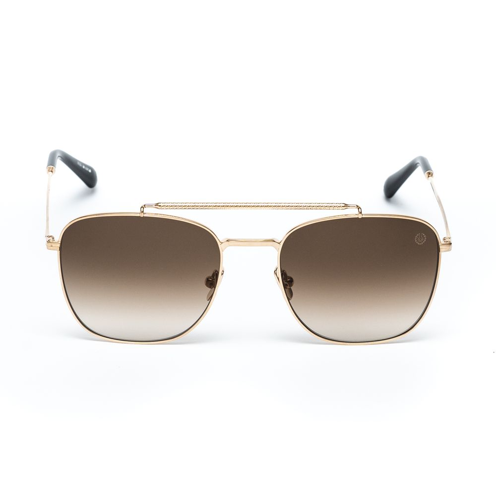 Belstaff Gold Titanium Sunglasses with Timeless Elegance