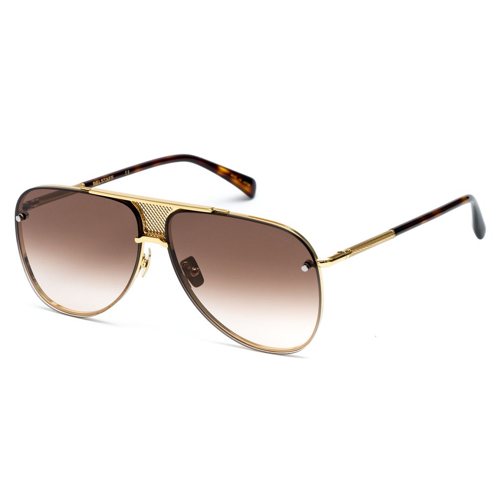 Belstaff Gold Titanium Sunglasses with Timeless Elegance