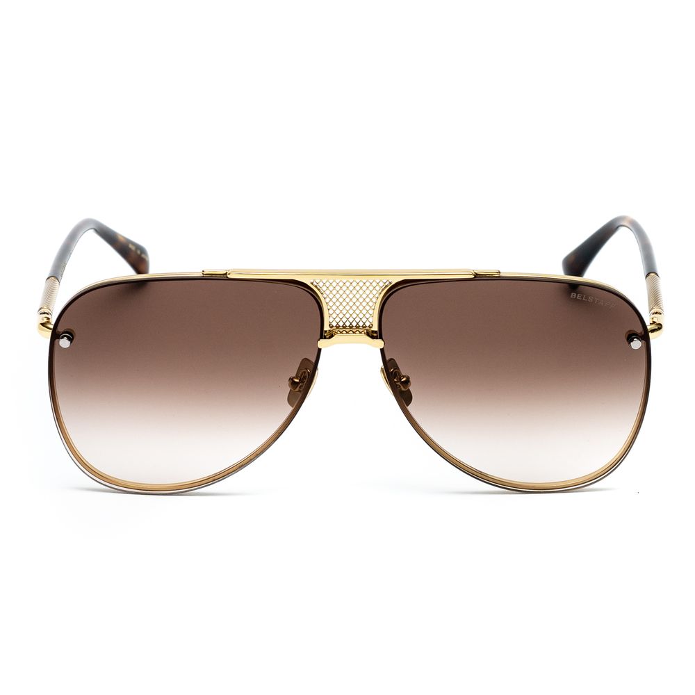 Belstaff Gold Titanium Sunglasses with Timeless Elegance