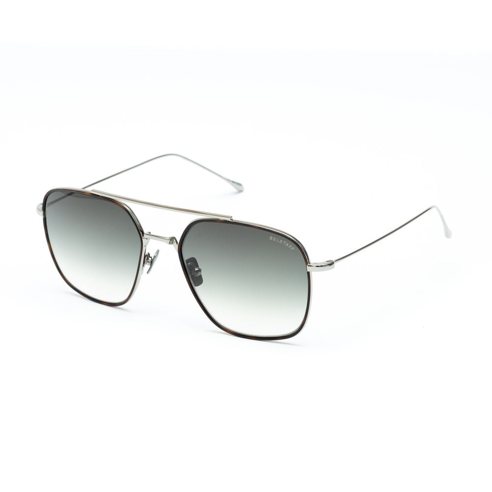Belstaff Gray Titanium Sunglasses for Timeless Elegance
