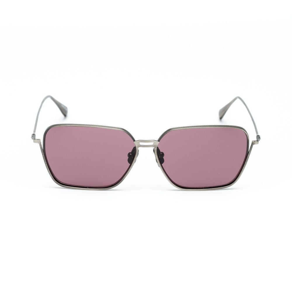 Belstaff Gray Stainless Steel Sunglasses for Timeless Elegance