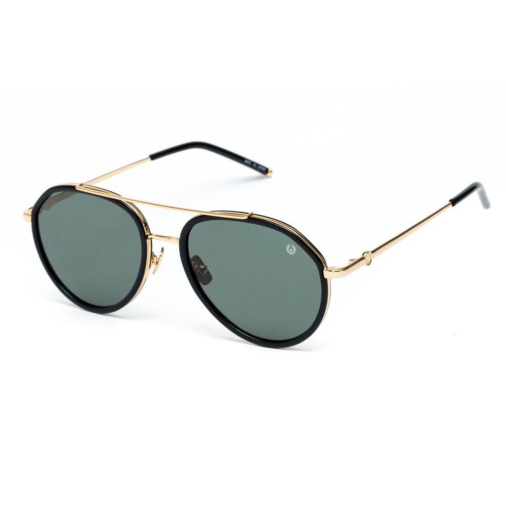 Belstaff Gold Titanium Sunglasses for Elevated Elegance