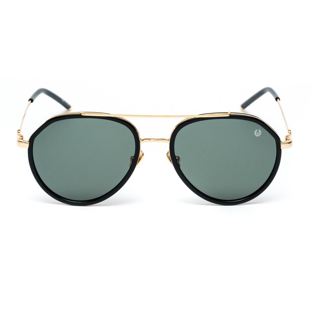 Belstaff Gold Titanium Sunglasses for Elevated Elegance