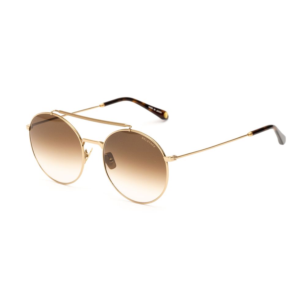 Belstaff Gold Titanium Sunglasses for Elevated Style