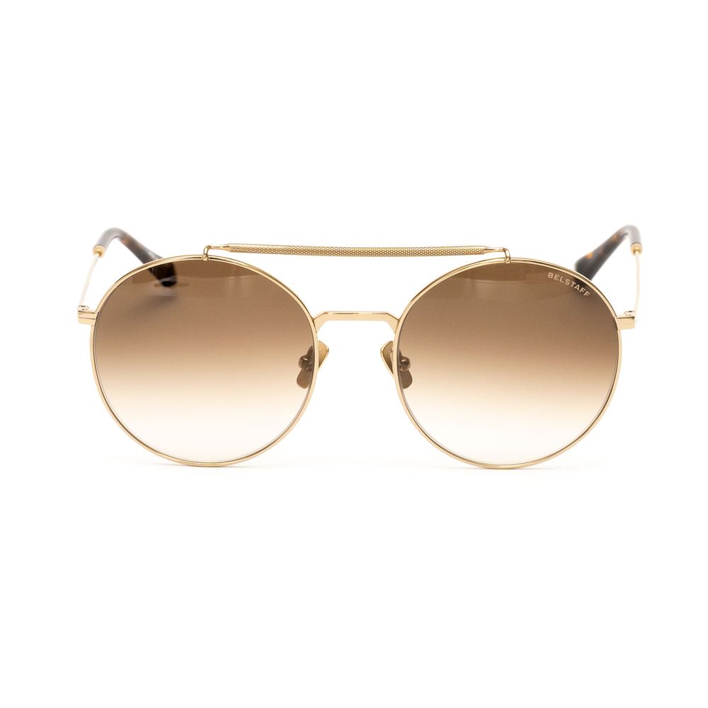 Belstaff Gold Titanium Sunglasses for Elevated Style
