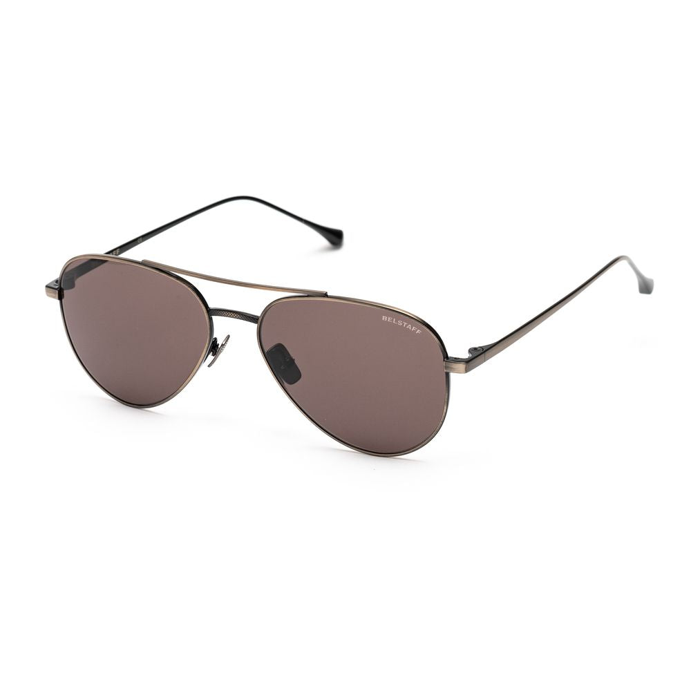 Belstaff Brown Stainless Steel Sunglasses for Timeless Elegance