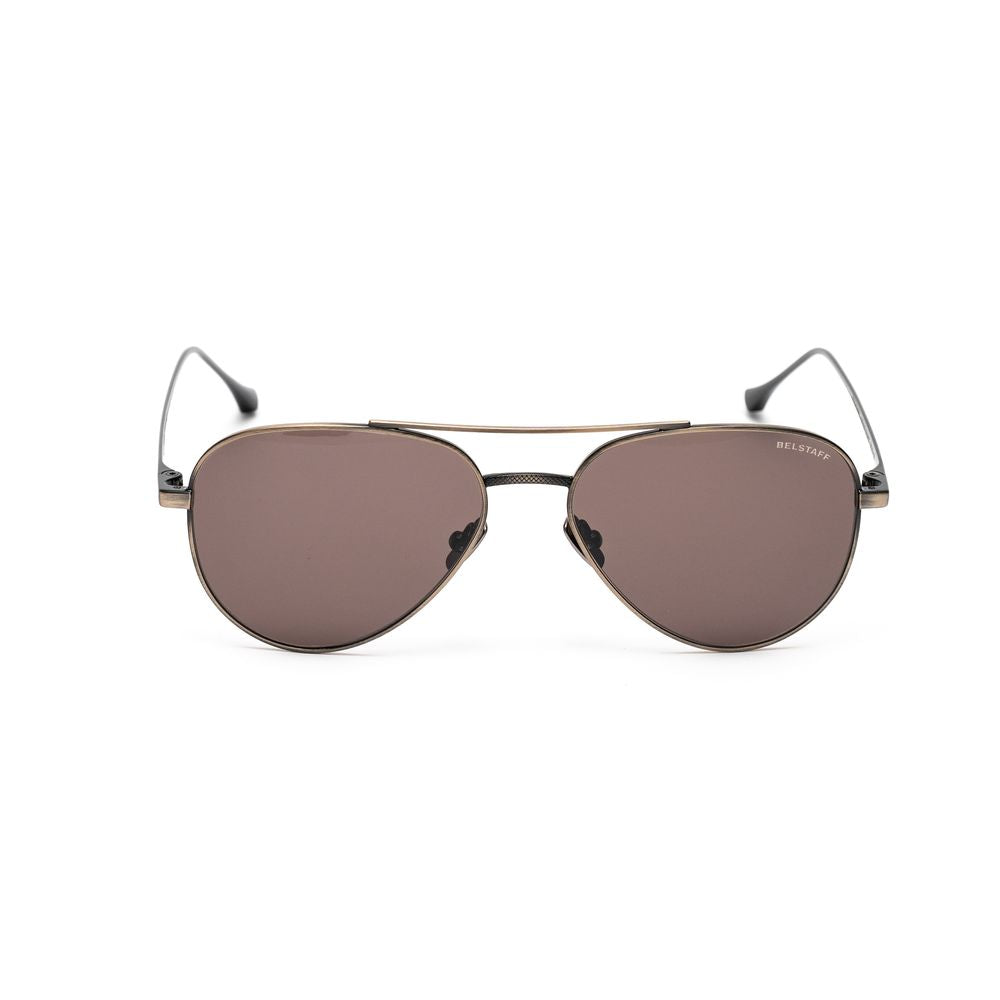 Belstaff Brown Stainless Steel Sunglasses for Timeless Elegance