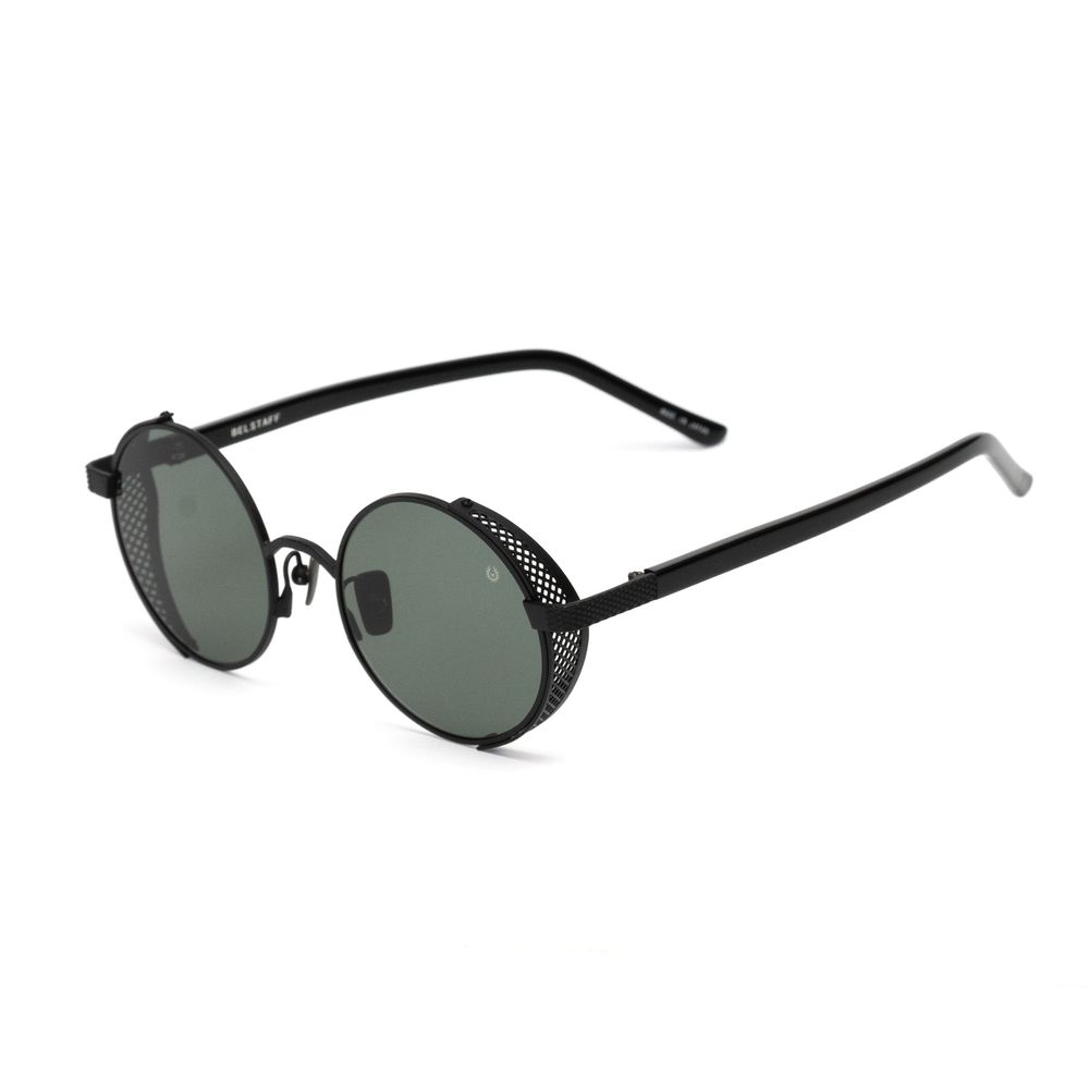 Belstaff Black Acetate Sunglasses with Timeless Elegance