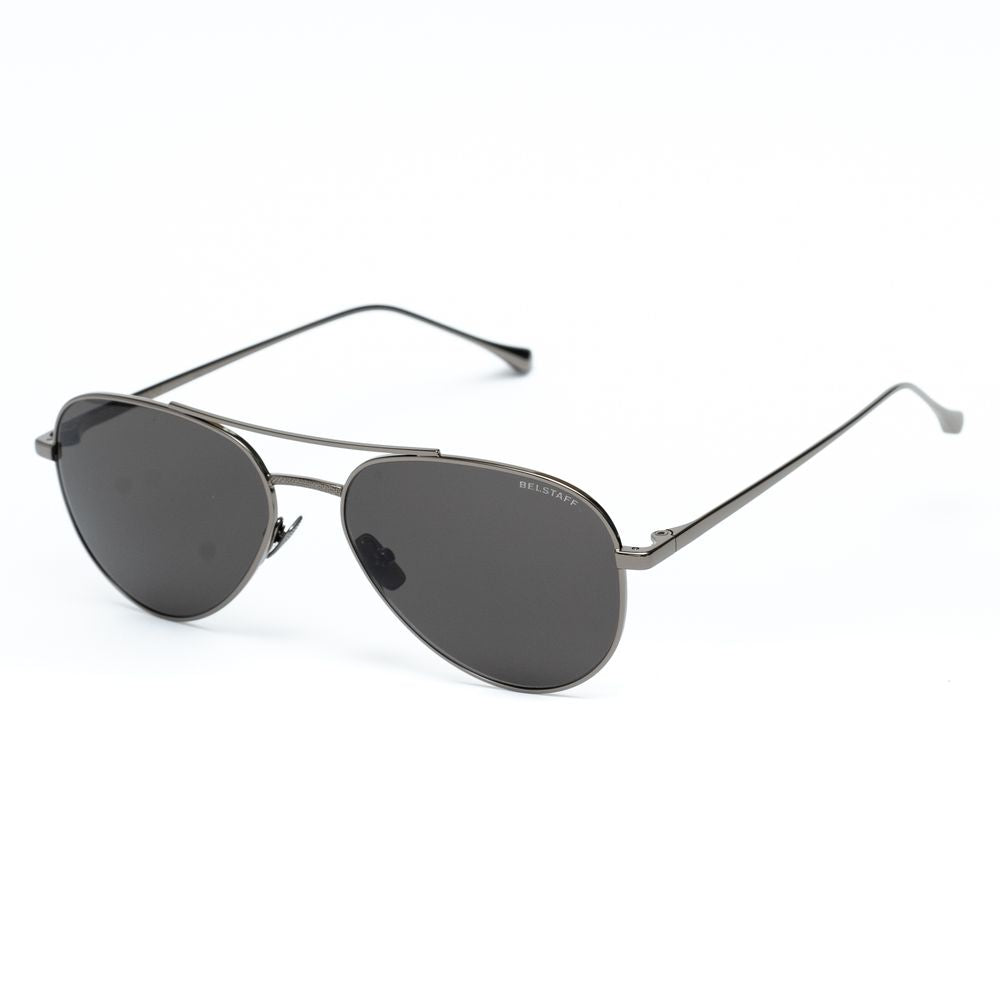 Belstaff Gray Stainless Steel Sunglasses for Timeless Elegance
