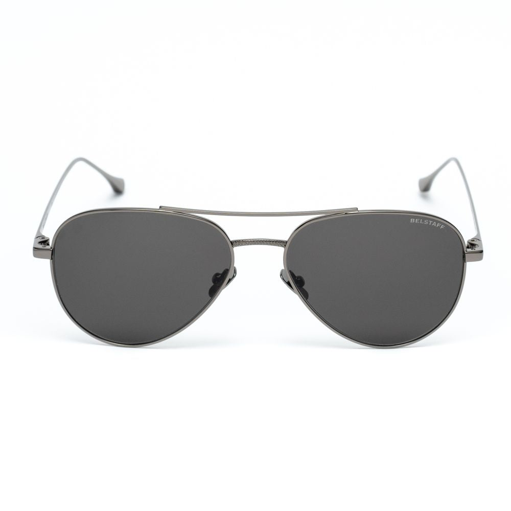 Belstaff Gray Stainless Steel Sunglasses for Timeless Elegance