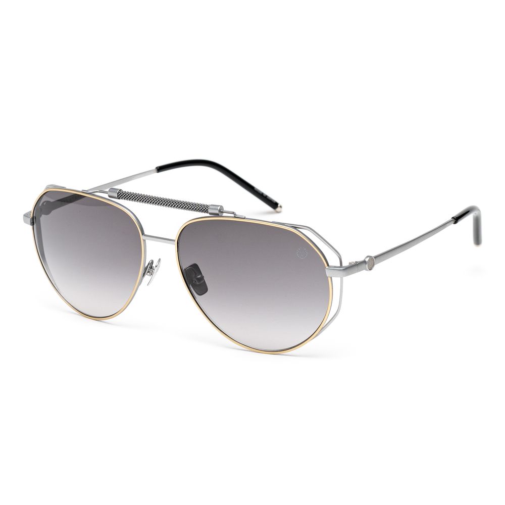 Belstaff Gray Titanium Sunglasses for Elevated Elegance