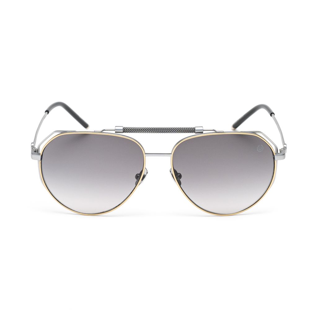 Belstaff Gray Titanium Sunglasses for Elevated Elegance