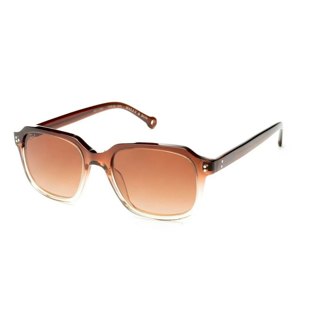 Hally&Son Brown Acetate Sunglasses for Effortless Elegance