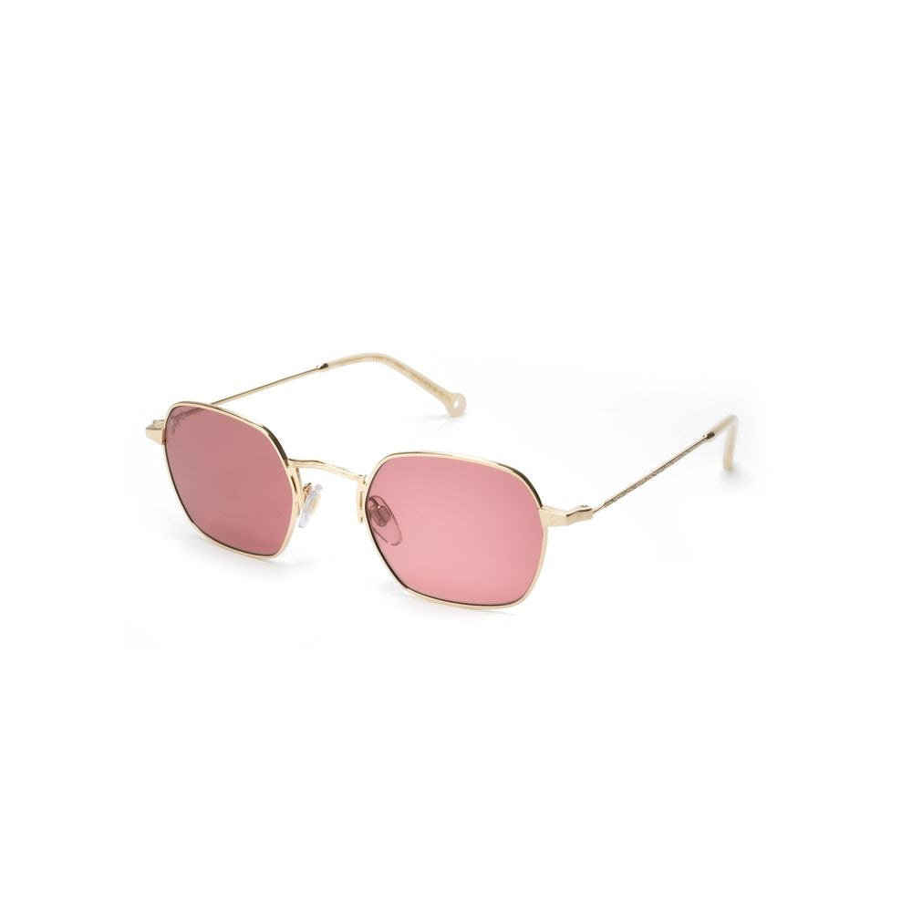 Hally&Son Gold Metal Sunglasses for Timeless Elegance