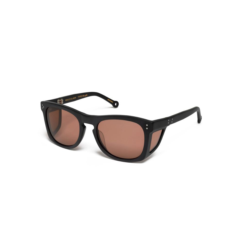 Hally&Son Black Acetate Sunglasses for Timeless Elegance