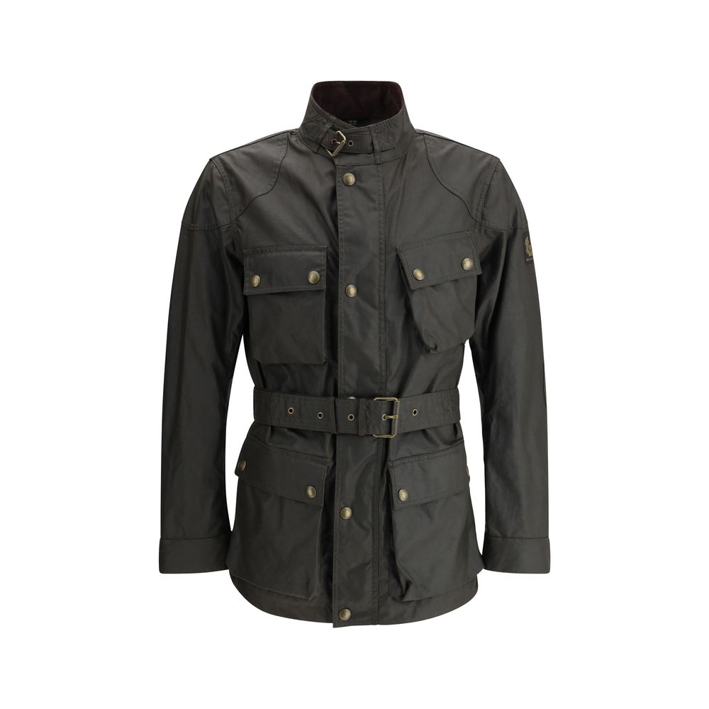 Belstaff Black Waxed Cotton Trailmaster Jacket for Timeless Style