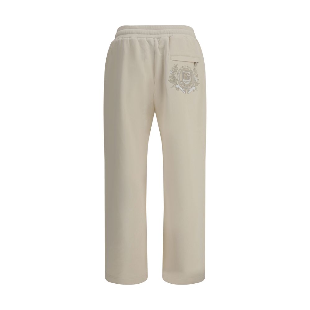Dolce & Gabbana Black Cotton Wide-leg Sweatpants