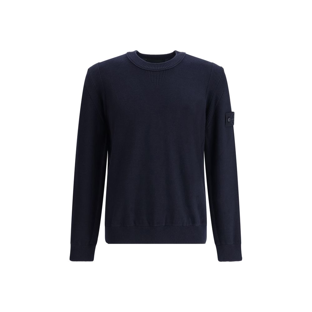 Stone Island Grey Premium Cotton Blend Sweater