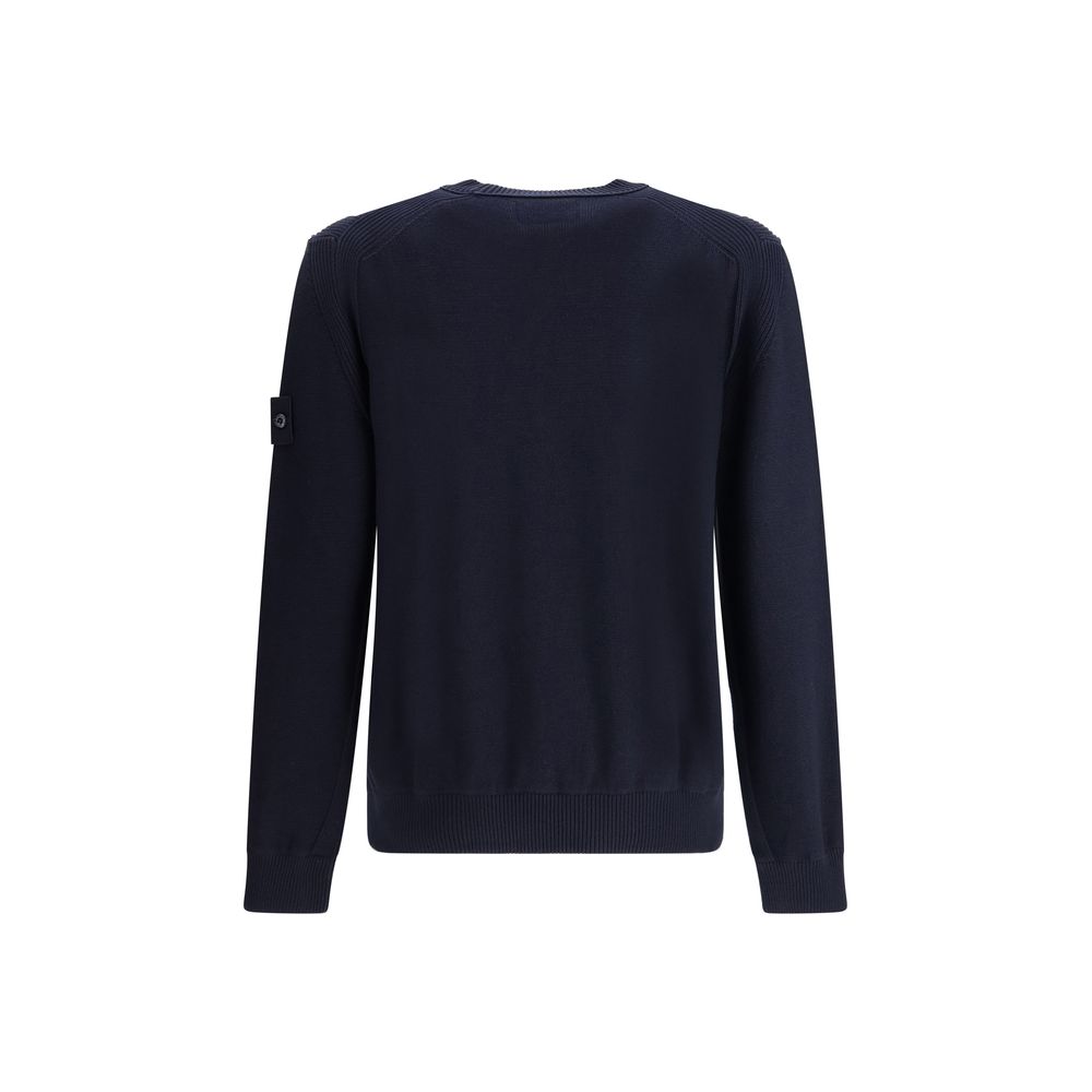 Stone Island Grey Premium Cotton Blend Sweater