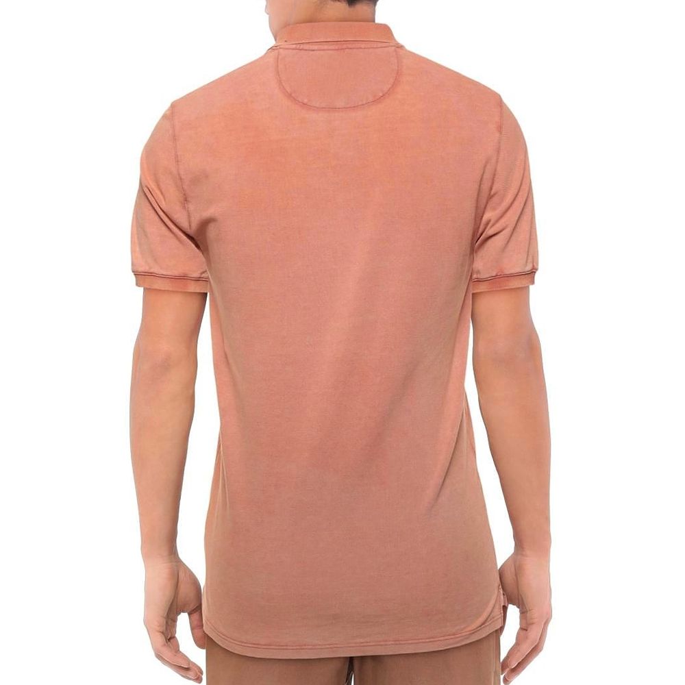 Alpha Studio Pink Cotton Polo Shirt - Effortless Elegance
