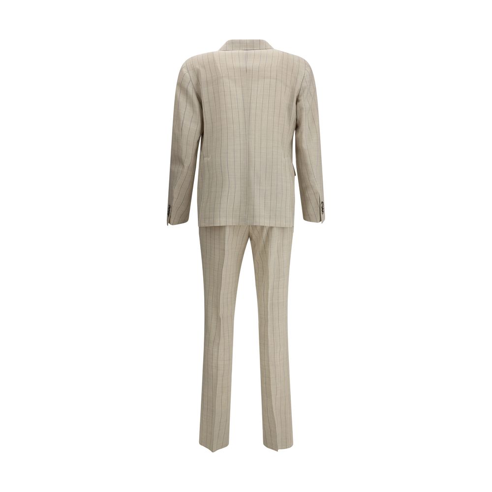 Tagliatore Blue Wool Pinstripe Suit - Timeless Elegance Redefined