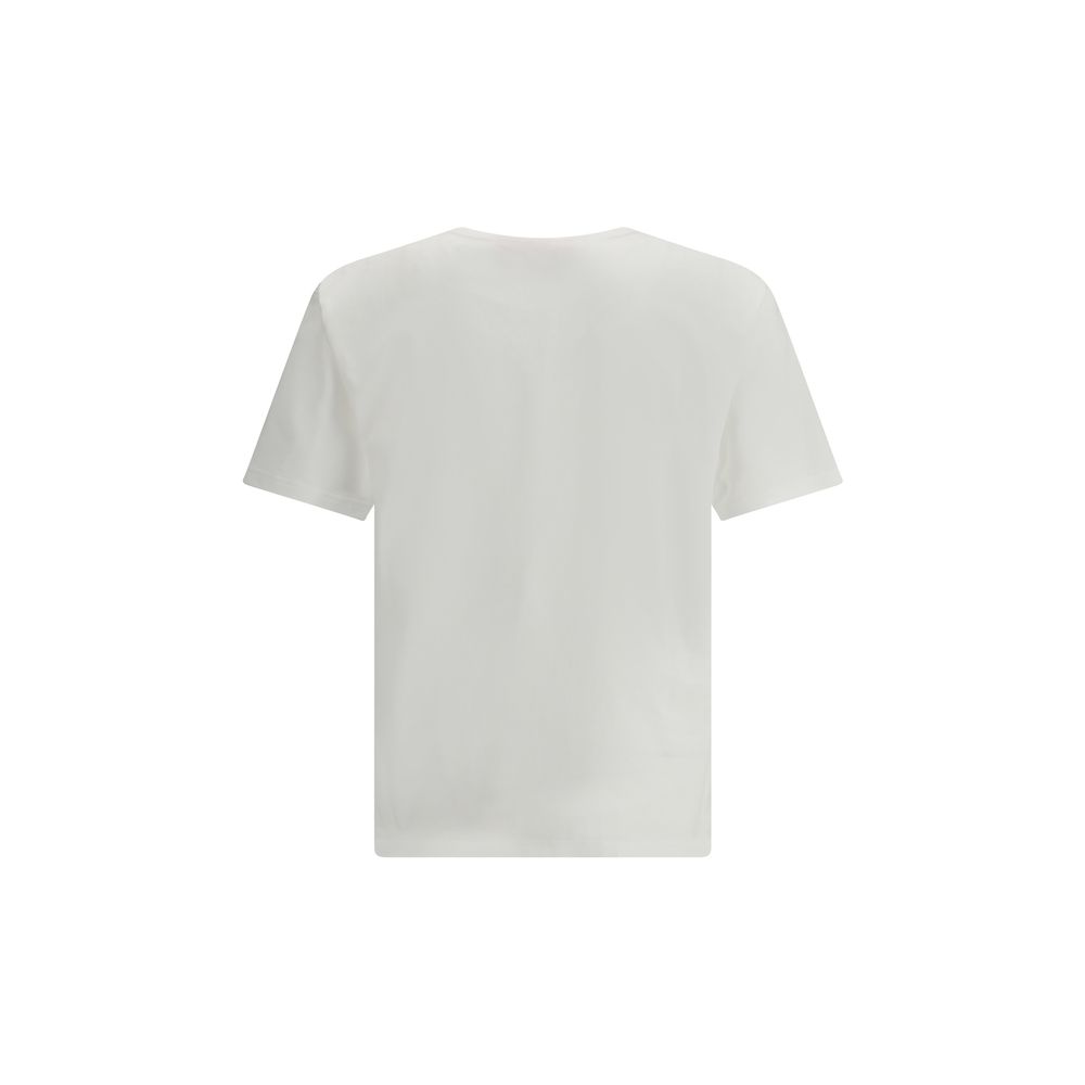 Valentino White Luxe Cotton Maxi Print T-Shirt