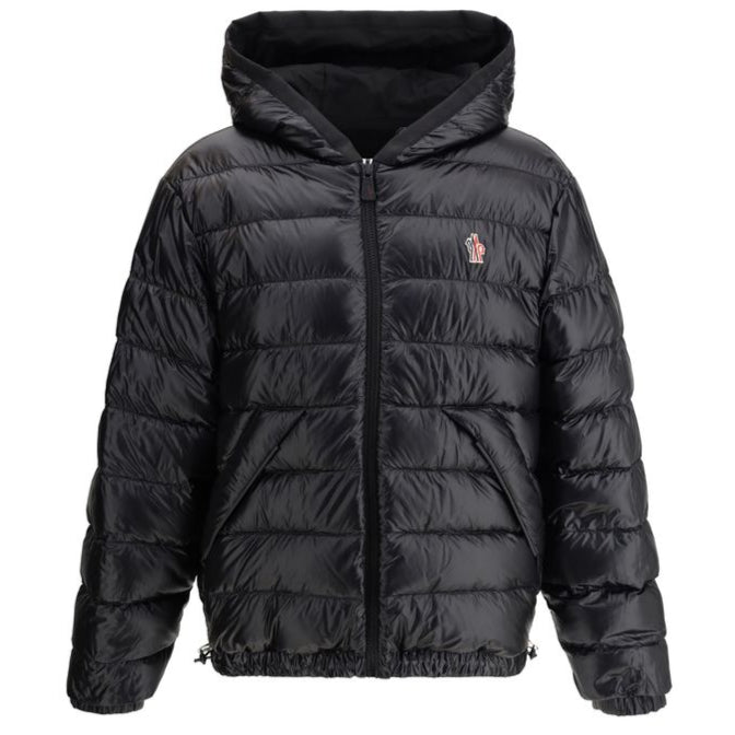 Moncler Black Nylon Bergun Reversible Jacket for Elevated Style