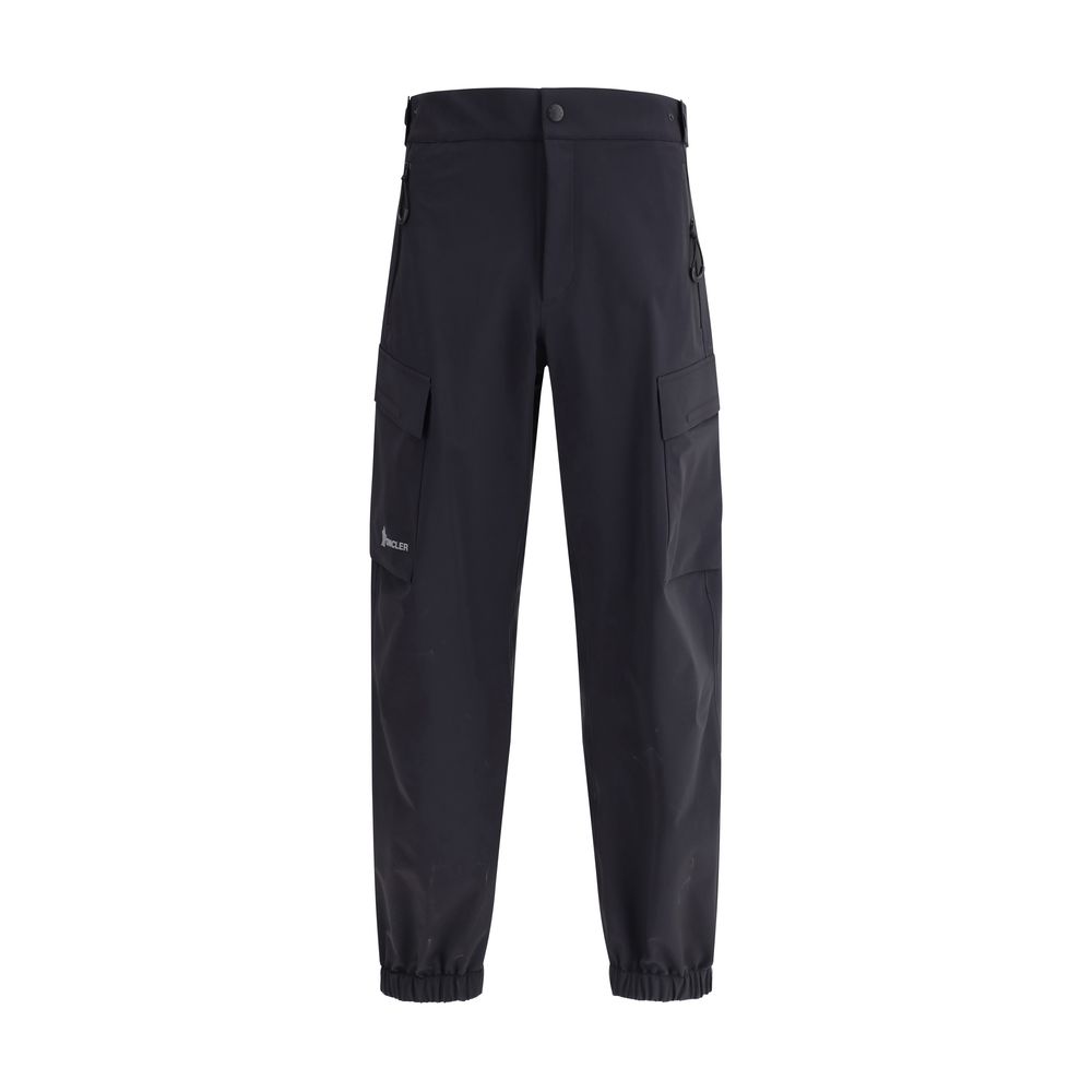 Moncler Black Technical Fabric Sport Pants for Elevated Active Style