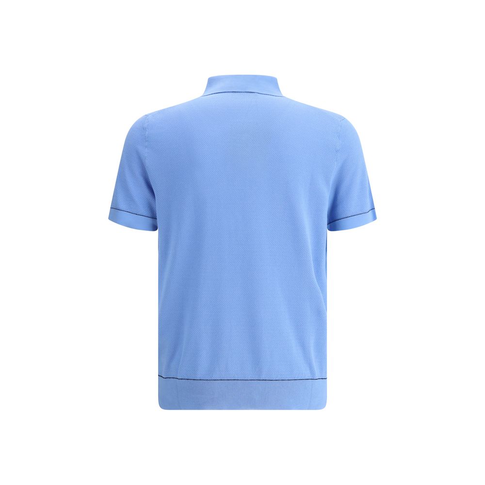 Brioni Navy Cotton Polo Shirt: Refined Elegance in Luxury Fashion