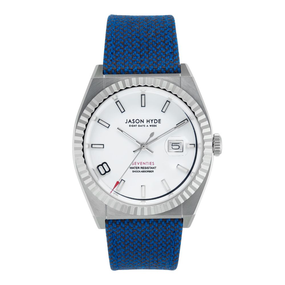 Jason Hyde Blue Textile Watch for Timeless Elegance