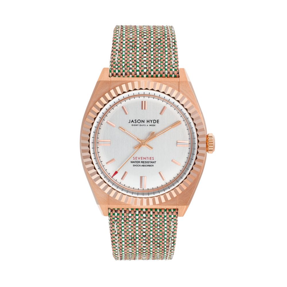 Jason Hyde Brown Textile Watch - Timeless Elegance Redefined