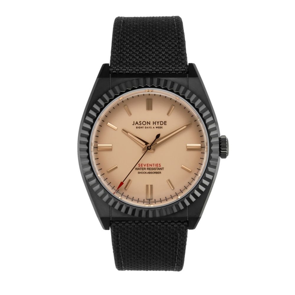 Jason Hyde Black Textile Watch - Timeless Elegance Redefined