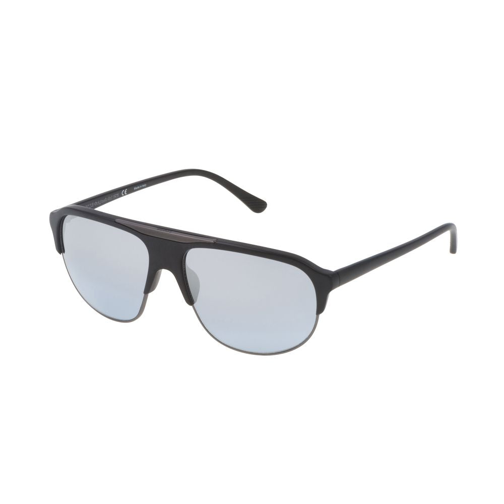Lozza Black Acetate Sunglasses with Contemporary Elegance