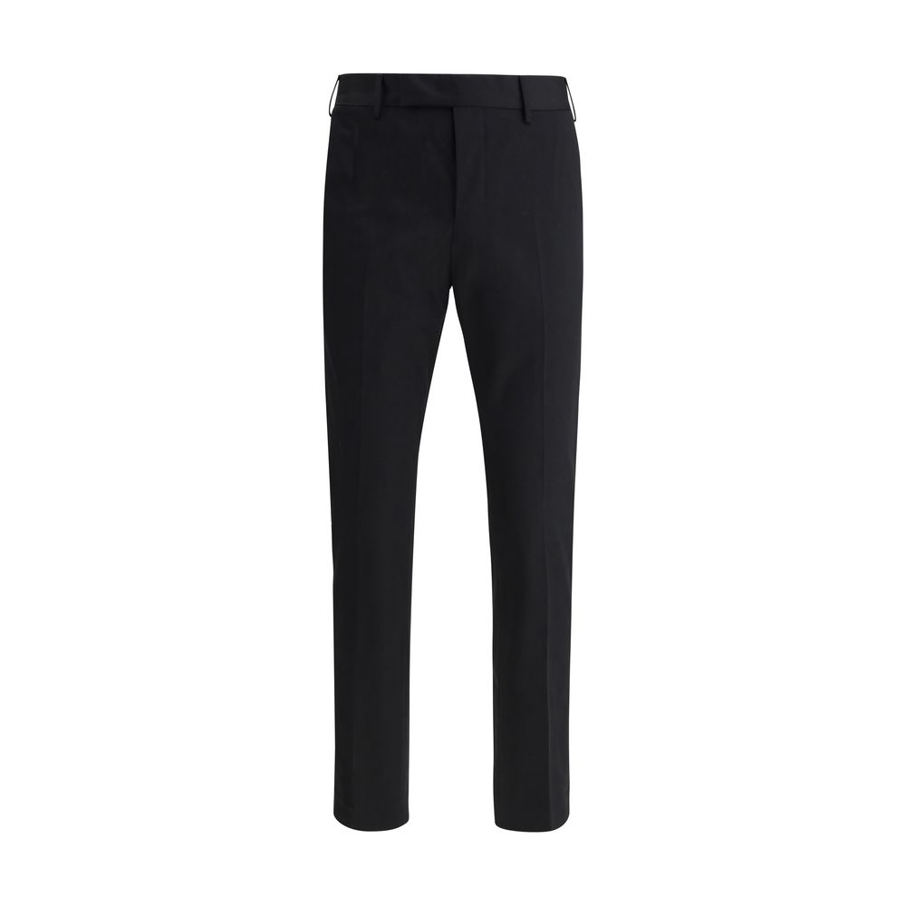 PT Torino Navy Cotton Pants for Elevated Everyday Elegance