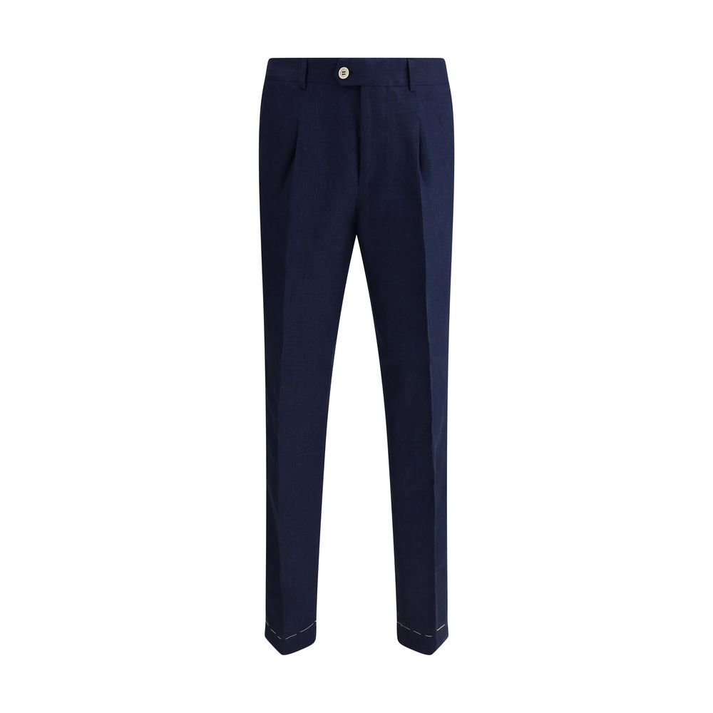 Brunello Cucinelli Beige Cotton Pants for Effortless Elegance
