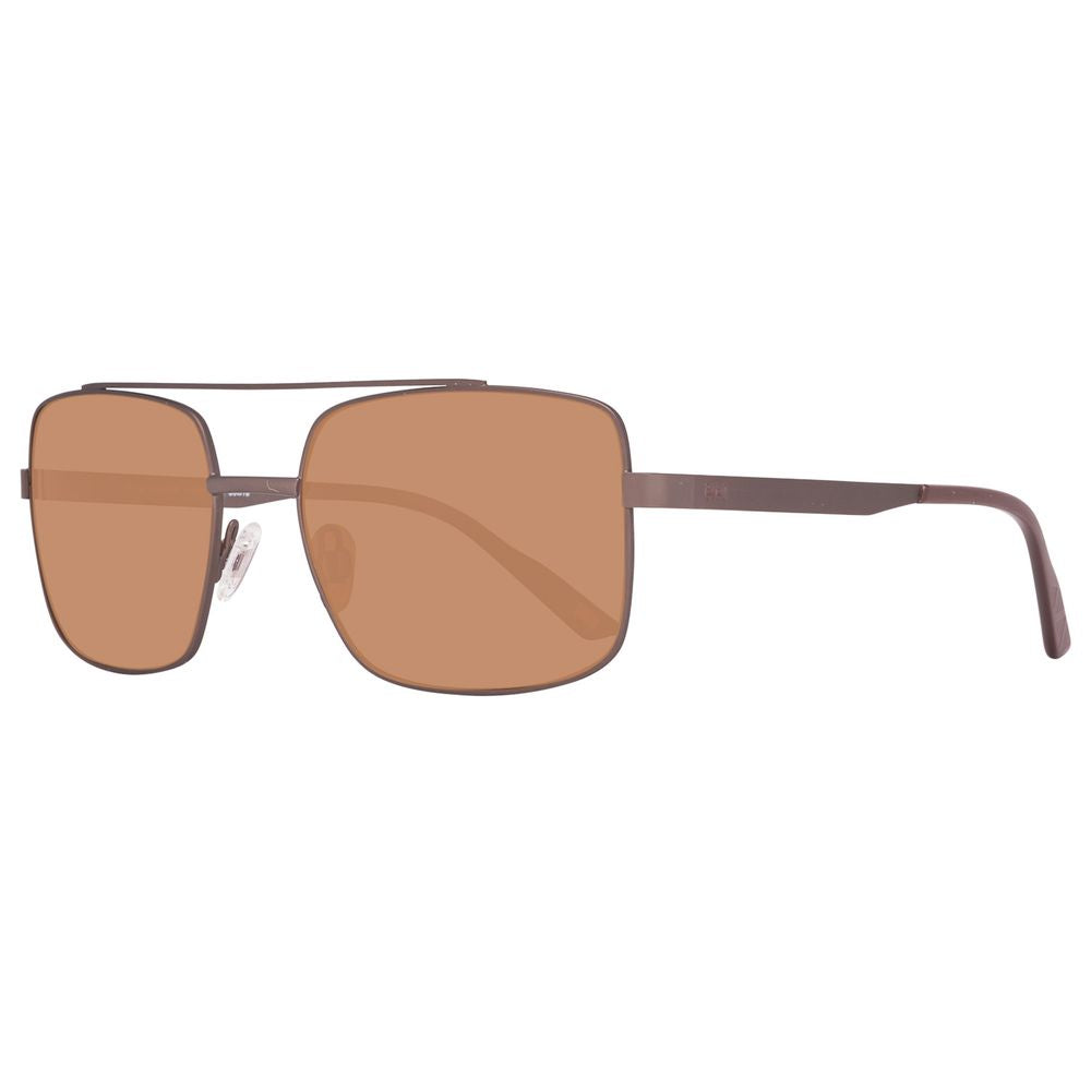 Helly Hansen Brown Metal Sunglasses for Timeless Sophistication