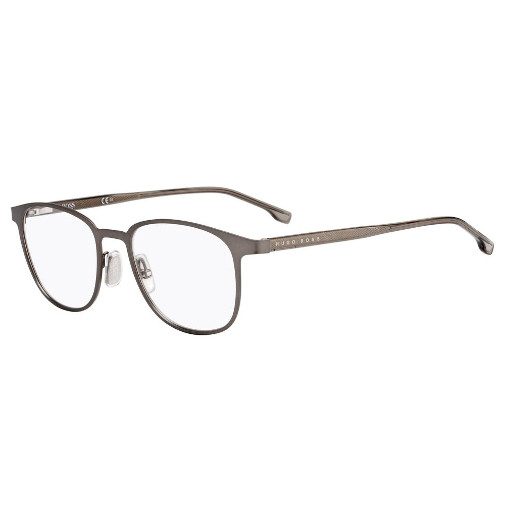 Hugo Boss Gray Metal Frames for Elevated Sophistication