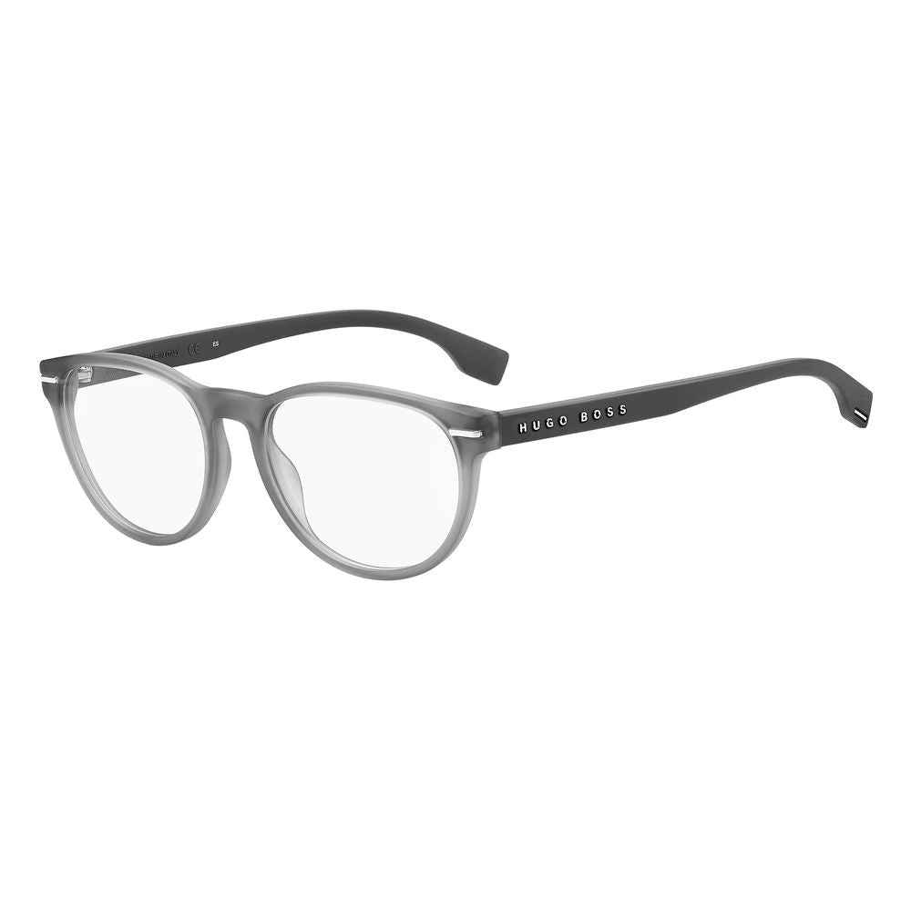 Hugo Boss Gray Acetate Frames for Elevated Elegance