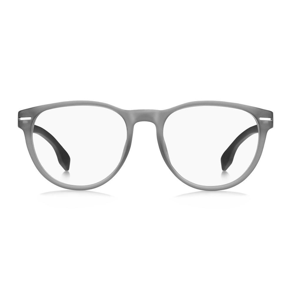 Hugo Boss Gray Acetate Frames for Elevated Elegance