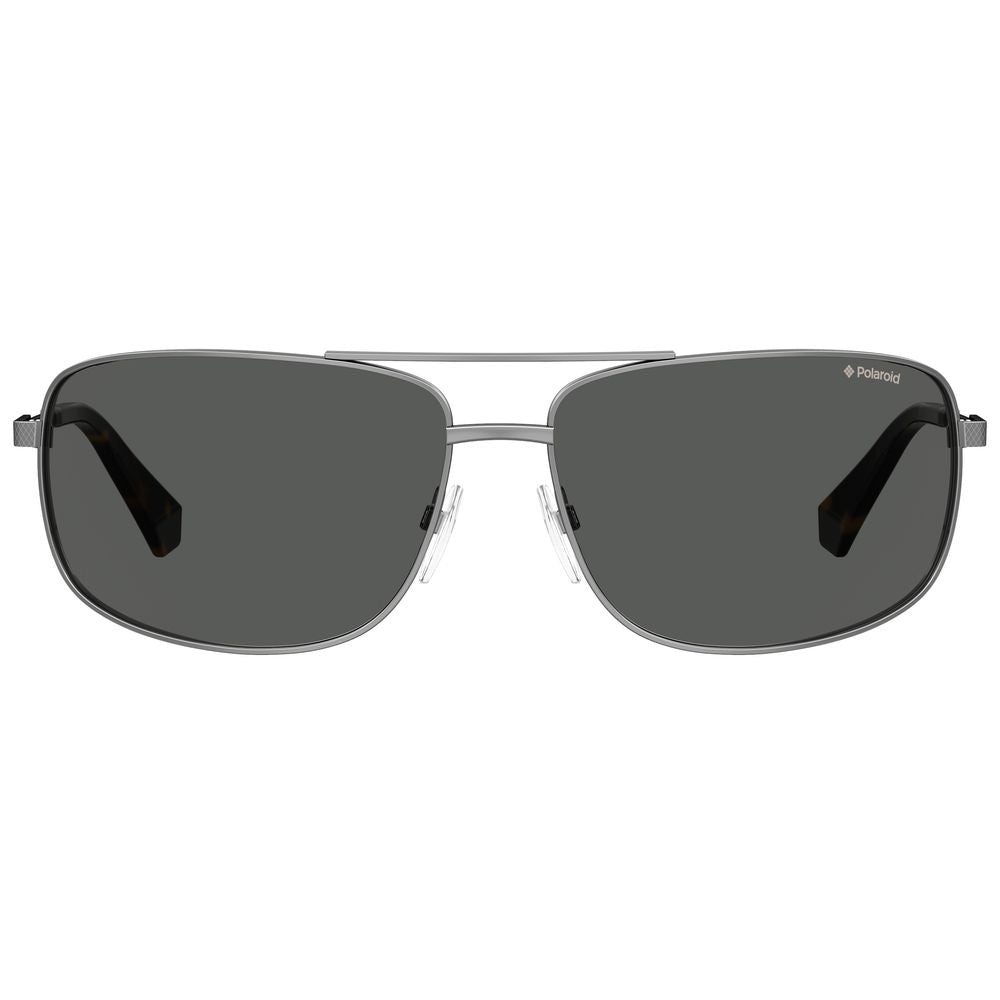 Polaroid Gray Metal Sunglasses for Sophisticated Style