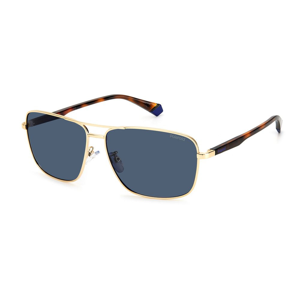 Polaroid Gold Metal Sunglasses for Timeless Elegance