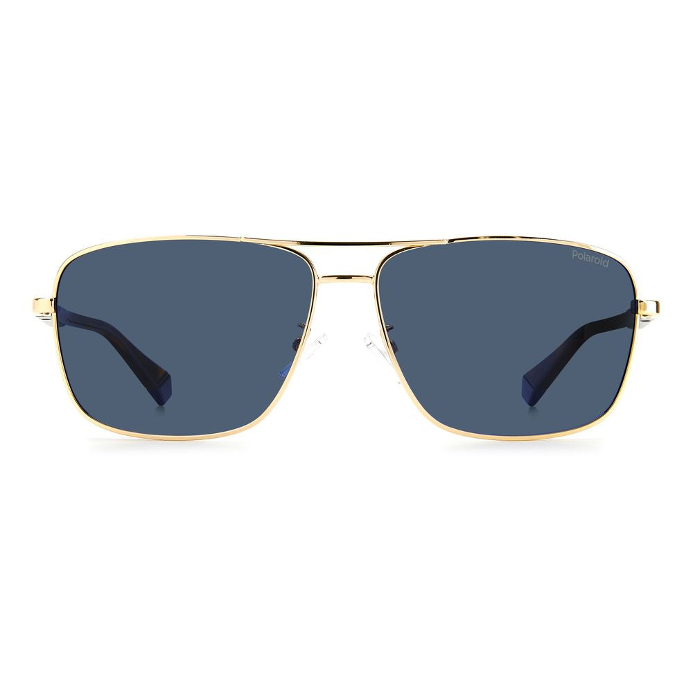 Polaroid Gold Metal Sunglasses for Timeless Elegance