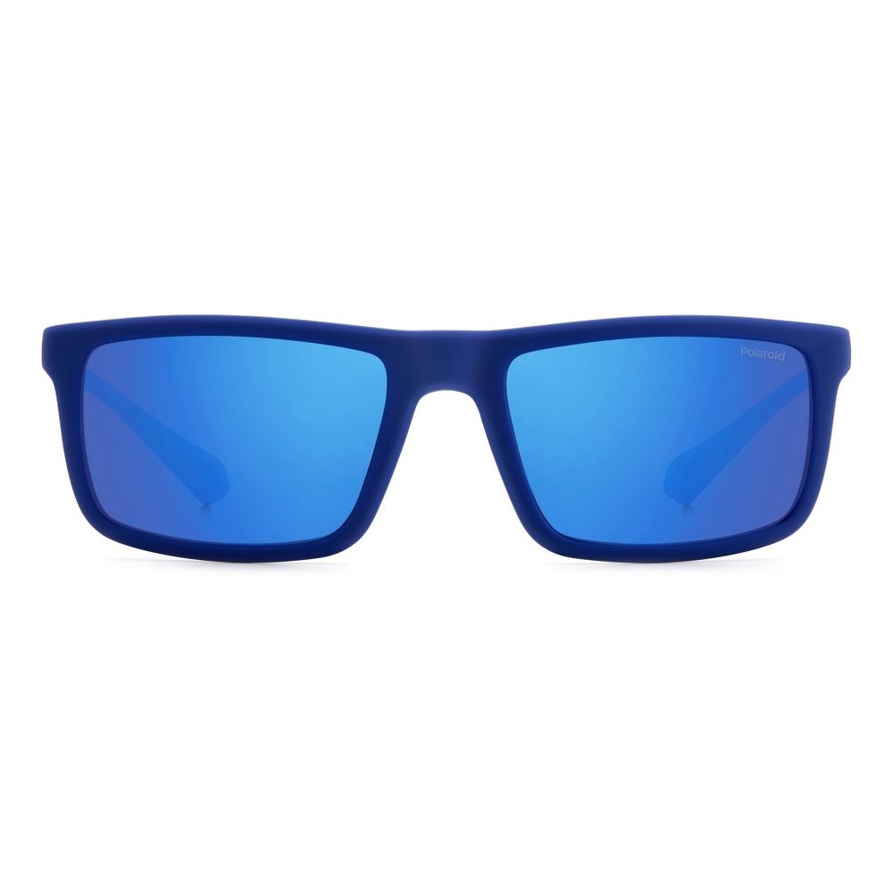 Polaroid White Rubber Sunglasses with Pink Mirror Lenses