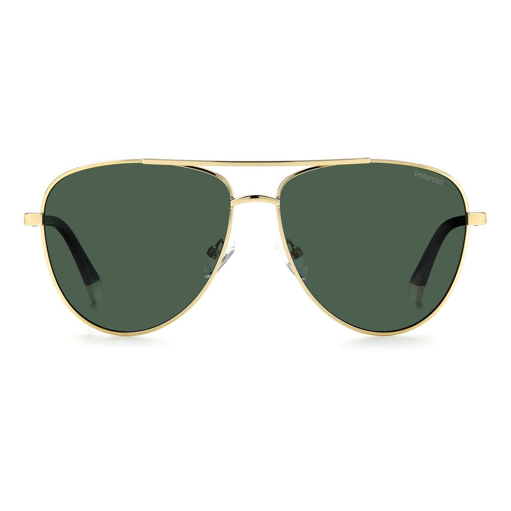 Polaroid Gold Metal Sunglasses with Distinctive Design