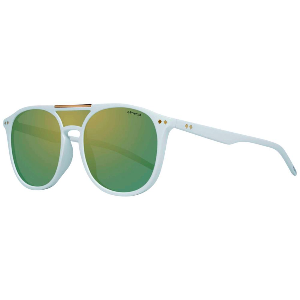 Polaroid White Acetate Sunglasses for Effortless Elegance
